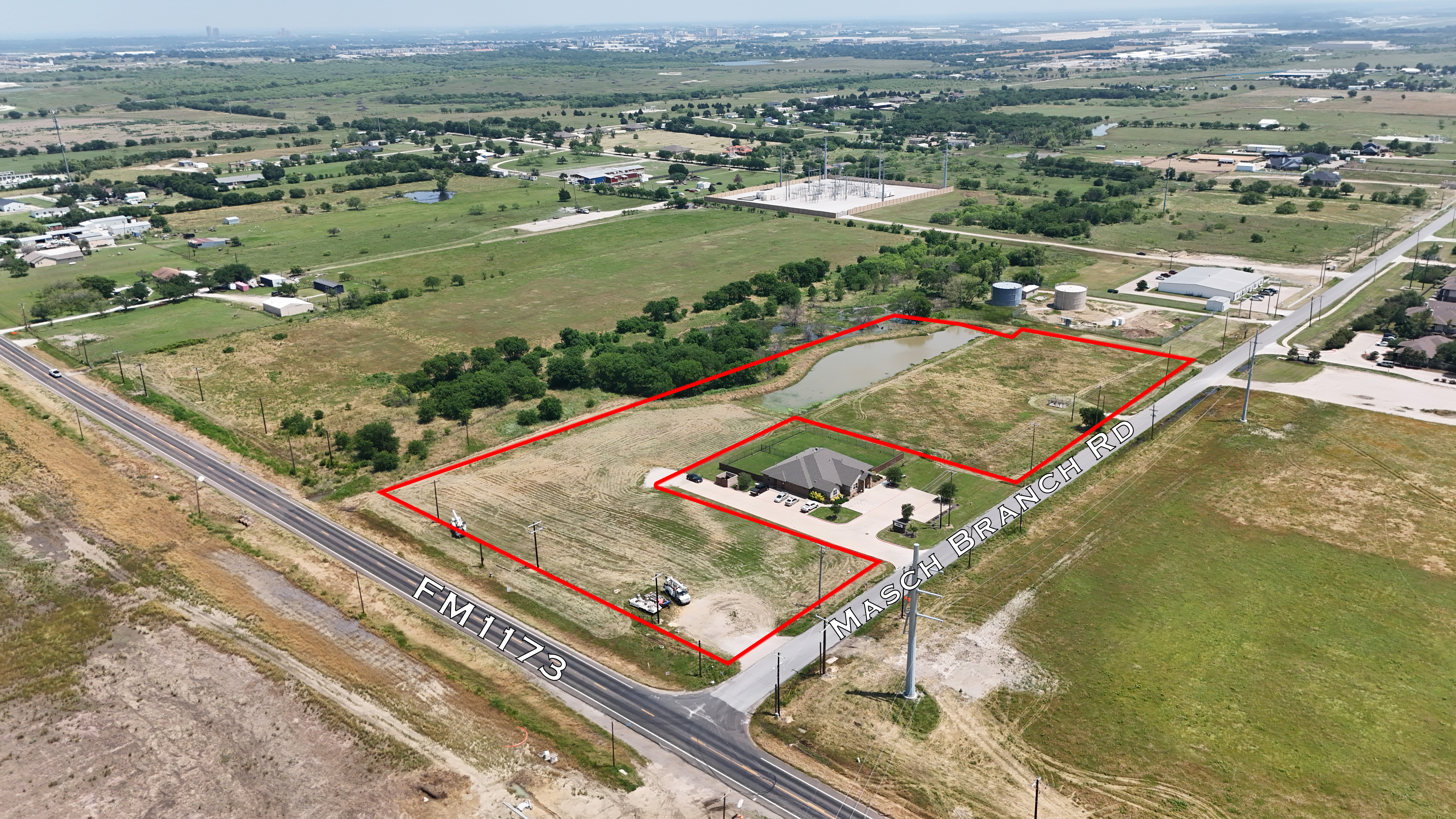 Land development aerial photography