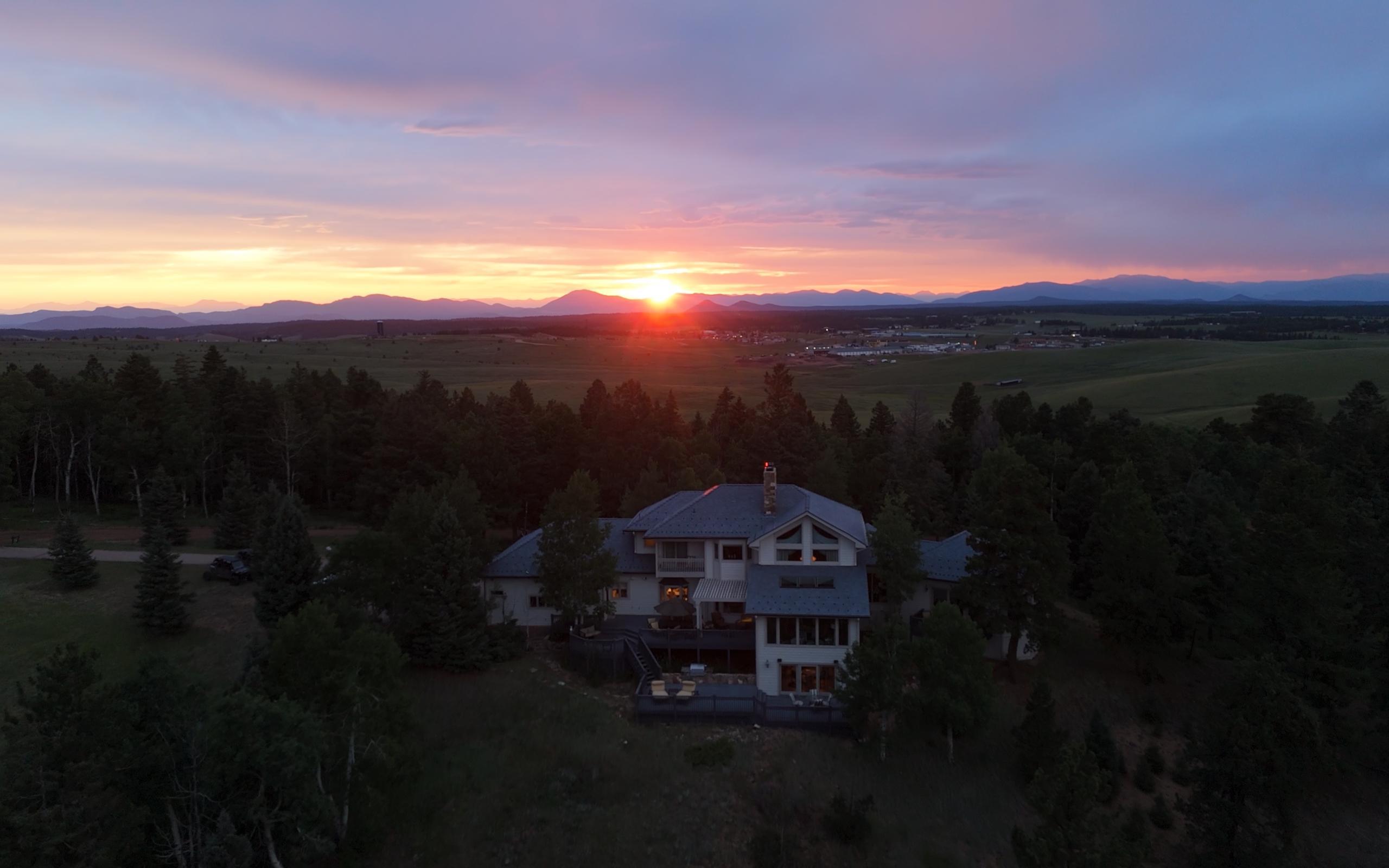 Timeline aerial photography sequence