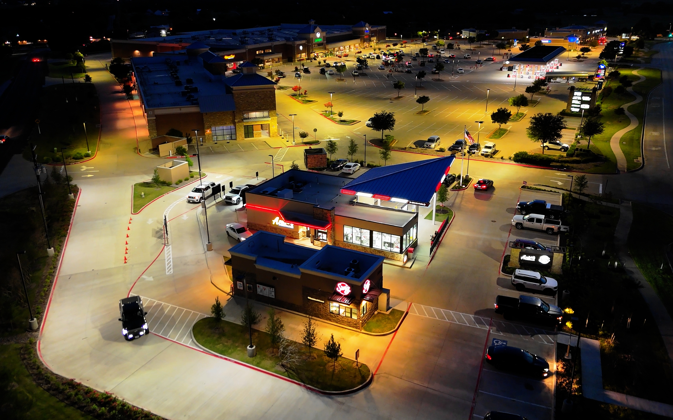 Retail & Restaurants aerial marketing example